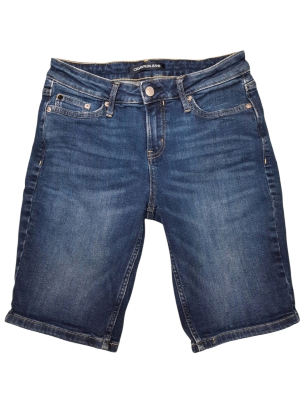 Calvin Klein Jeans Mid-Rise Denim Bermuda Shorts SZ 4